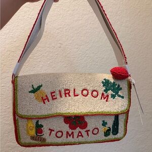Viral Heirloom Tomato Beaded Shoulder Bag